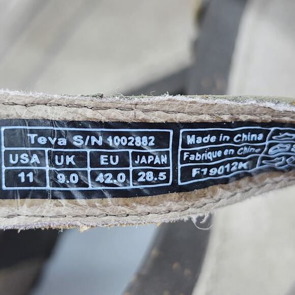 Teva Leather Universal Cabrillo Wedge Heel Open Toe Strappy Sandals Size 11 - Picture 4 of 5